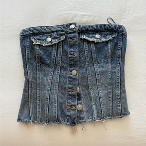 ZARA Denim Corset Top